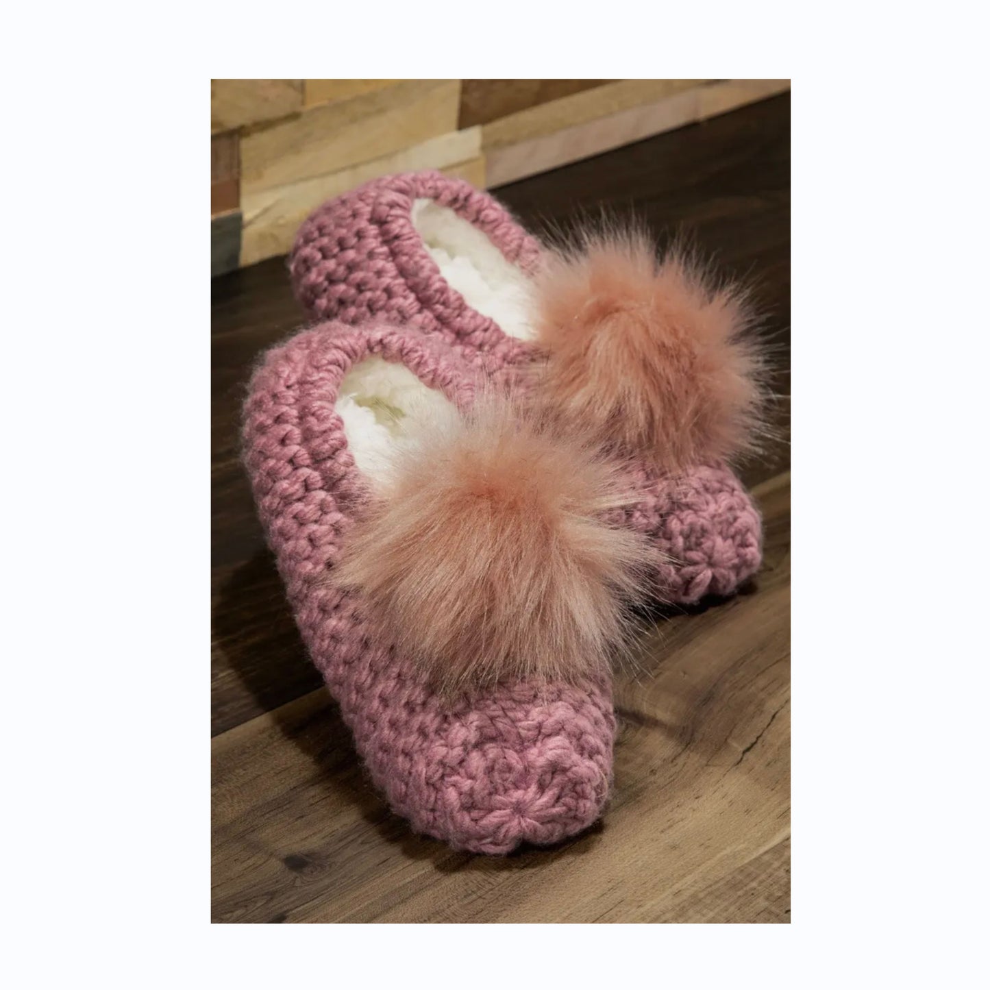 Knit Slipper Set - Pink