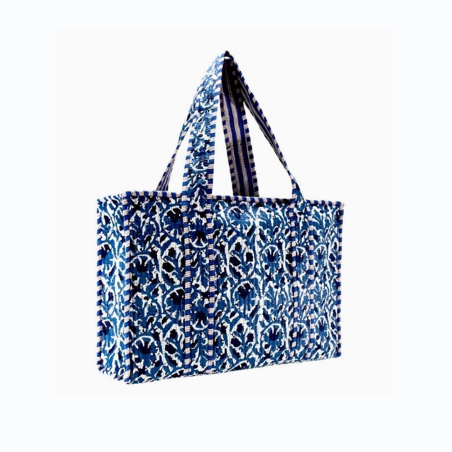 Blue Ikat Tote