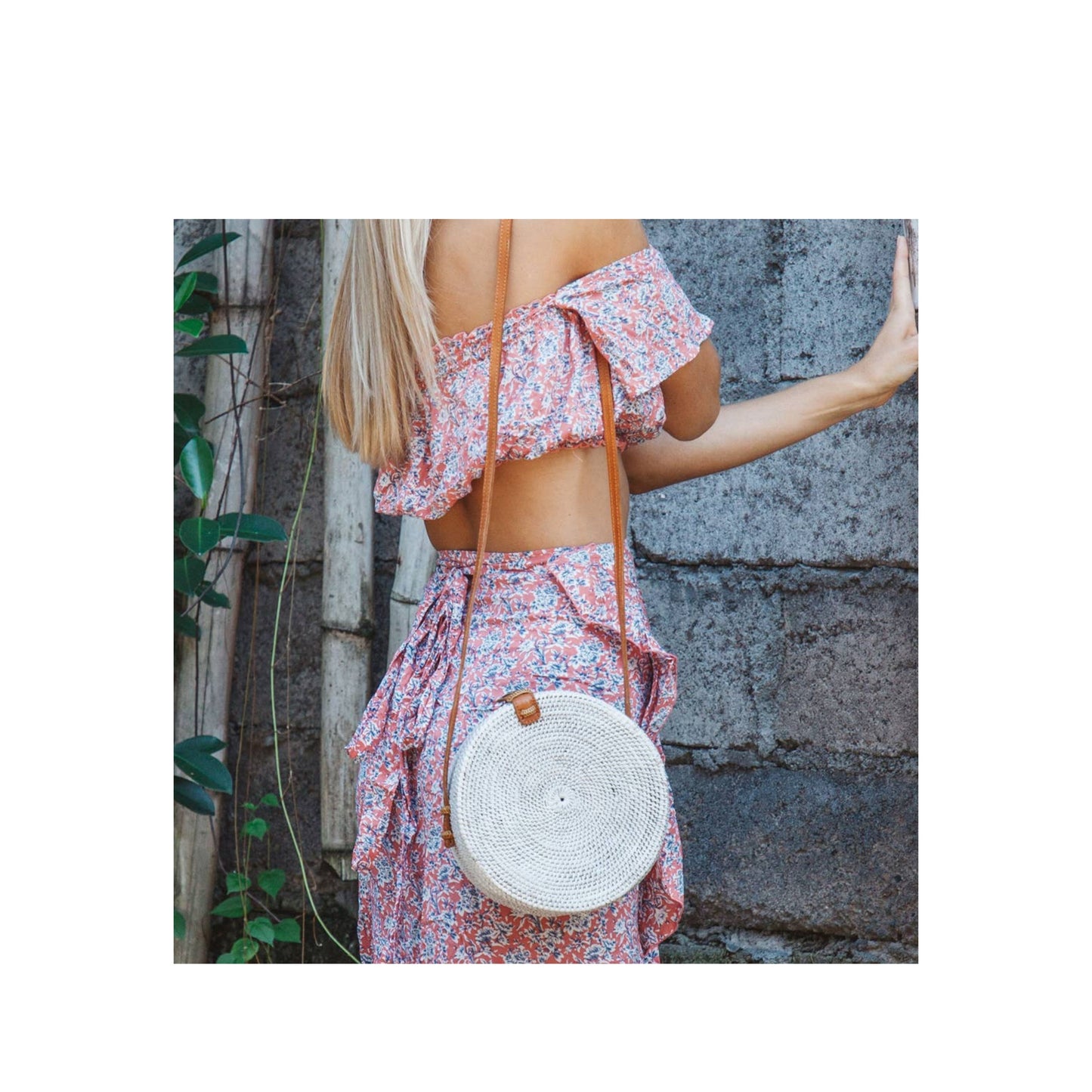 Bali Bag- White/Blue Batik