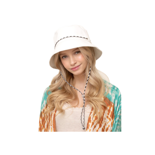 Sophie Bucket Hat/White