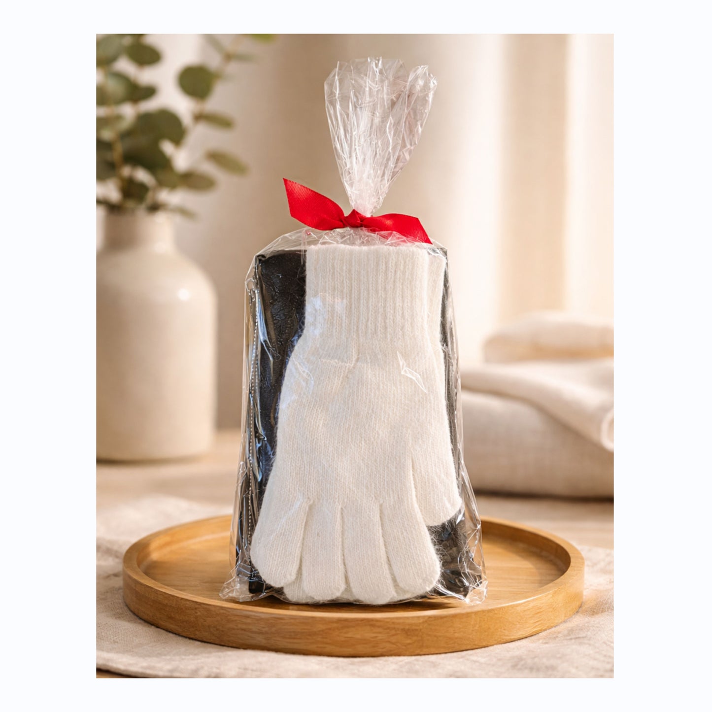 Purse & Glove Gift Set- Black & White