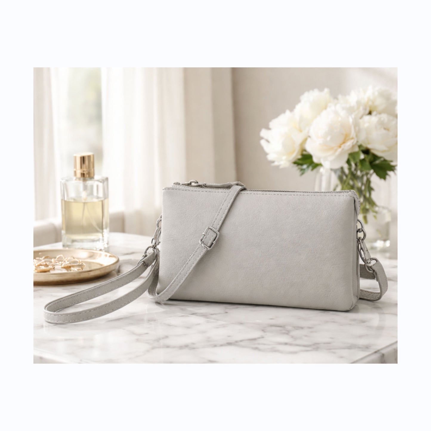 Purse & Glove Set - Gray and Black