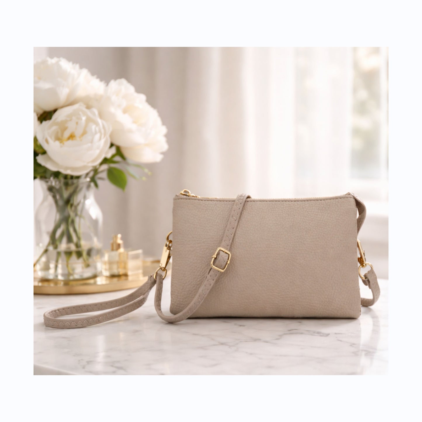 Purse & Glove Set - Beige