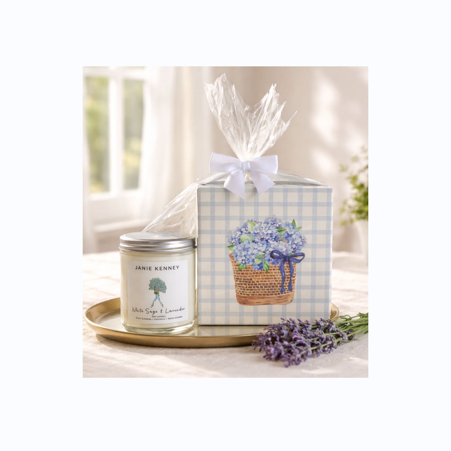 Hydrangea Basket Gift Set