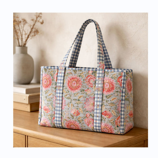Pink Dahlia Tote