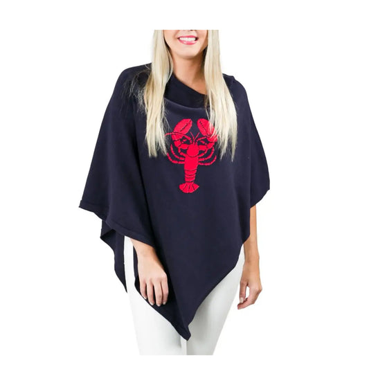 Sundown Poncho-Navy Lobster